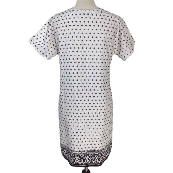 Vineyard Vines Boho Geometric Linen Blend Short Sleeve Shift Dress Size 2 NEW - Picture 5 of 7